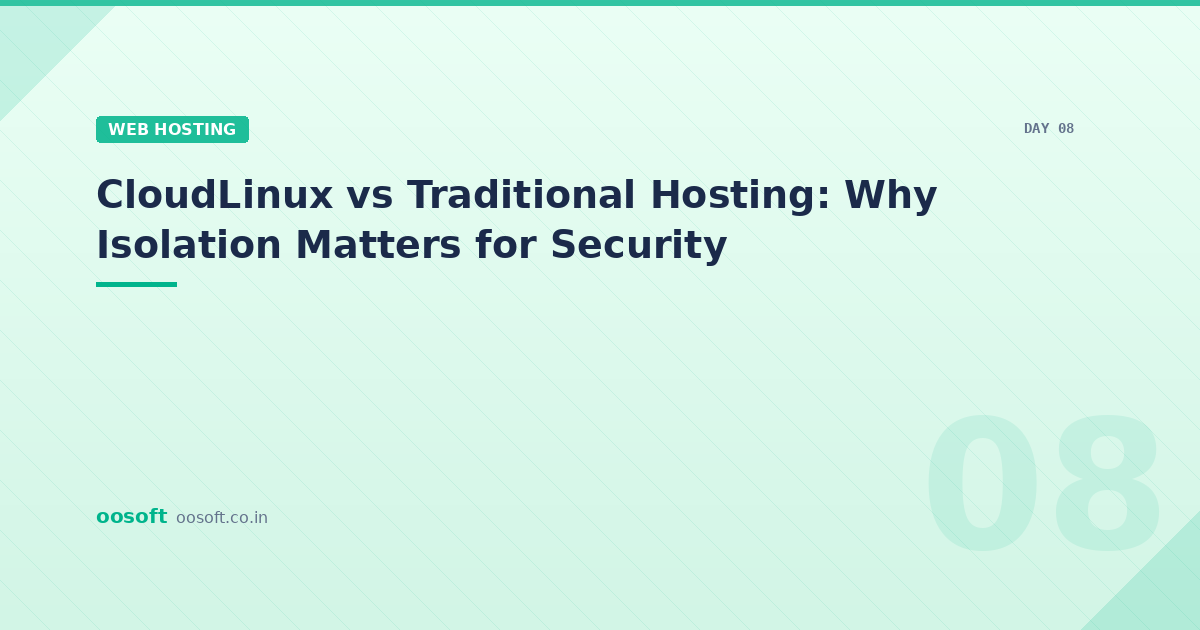CloudLinux vs Traditional Hosting: Why Isolation Matters for Security