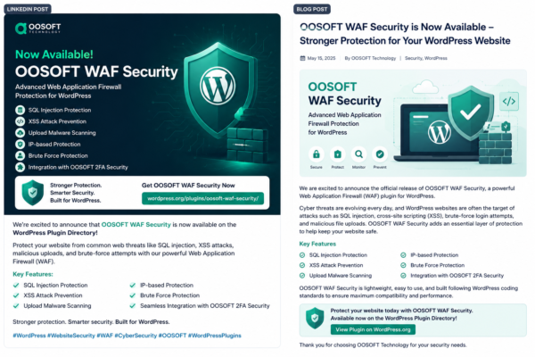 OOSOFT WAF Security is Now Available – Advanced WordPress Firewall Protection